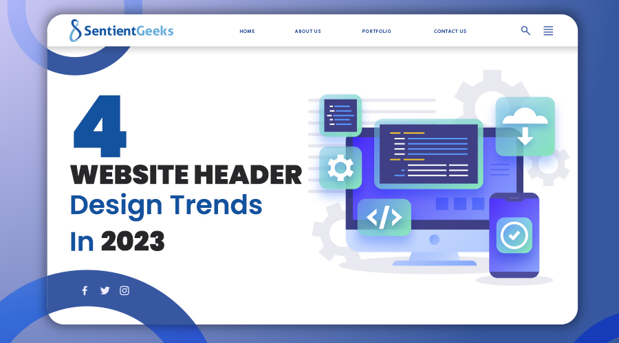 Website header design trends in 2023